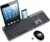 LeadsaiL Wireless Keyboard and Mouse Combo, Full-Sized Ergonomic Computer Keyboard with Phone Tablet Holder, 2.4GHz Silent Cordless Keyboard Mouse Set for Windows Laptop, PC, Desktop – Grey